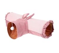 Toddmomy Tunnel de T pour Petits Rongeurs et Hamsters, Nid Chaud en Tissu Léger, Versatile pour Sommeil et Cachette, Accessoire Rose Confortable