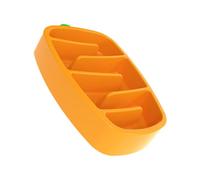Toddmomy Une Alimentation Saine pour Votre Animal De Compagnie - Gamelle pour Chien en Forme De Carotte Dautomne pour Chiots Mangeoire Lente Orange Petite Taille