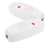 Toddmomy Variateur de Lumière LED pour Lampe de Chevet et Murale Lot de 2 Interrupteur à Bouton-Poussoir Rétro avec Témoin Lumineux 250V 10A Remplacement pour Accessoires Électriques