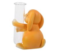 Toddmomy Vase Tube Hydroponique Verre Simple avec Décoration Animale Lapin Vase Moderne pour Bureau et Maison Pot de Fleur sans Terre pour Plantes Hydroponiques