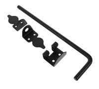 Toddmomy Verrou de Portail Robuste 30 CM en Métal Noir Tige de Chute pour Clôtures en Bois Loquet à Pêne Dormant Extérieur Butée de Porte Résistante aux Intempéries pour Jardin et