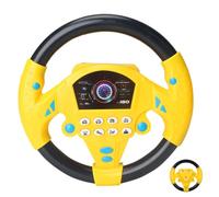 Toddmomy Volant de Simulation Rotatif pour Garçon Fille Interactif de Conduite pour Siège Arrière Divertissement Familial et Apprentissage des Compétences de Conduite
