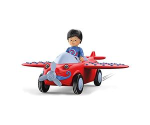 Toddys by siku 0116, Leo Loopy, Avion à 3 Pièces Assemblables avec Son et Lumière, Figurine Mobile Incluse, Moteur à Traction-Propulsion de qualité supérieure, Rouge/Gris, A partir de 12 Mois
