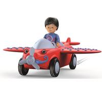 Toddys by siku 0116, Leo Loopy, Voiture-jouet en 3 parties avec son et lumière, à assembler, figurine mobile incluse, moteur à friction de haute qualité, rouge/gris, à partir de 18 mois
