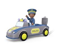 Toddys by siku 0128, Tom Trusty, Voiture-jouet 3 pièces avec Son et Lumière, Peut être assemblée, Comprend une figurine mobile, Moteur à volant de haute qualité, Bleu/gris, À partir de 12 mois