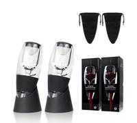 Todeco 2 Pièces Aérateur à Vin, Magic Décanteur à Vin avec Vin Filtre, Support Anti-Gouttes, Pochette en Velours, Bec Verseur Aérateur de Vin pour les Amateurs de Vin