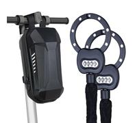 Todeco Antivol Trotinette Electrique, 8mm Chaînes Antivols Velo, Cadenas Trotinette avec Serrure à Code avec Sac de Rangement étanche pour Scooter électrique Vélo électrique Moto