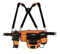 Todeco Ceinture porte Outils, Sacoche à Outils avec Baudrier réglable, Ceinture Bricolage magnétique, Ceinture Outils pour La Fixation Des Vis, Boulons, Clous, Bits, Attaches, Tournevis
