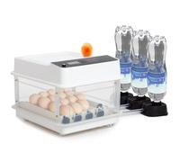 Todeco Couveuse Oeuf Automatique 15 œufs, Retournement Automatique des œufs, Contrôle de la Température, Humidification automatique, Double Alimentation, Incubateur oeuf Automatique avec Lampe à œuf