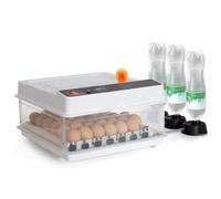 Todeco Couveuse Oeuf Automatique 48 œufs, Retournement Automatique des œufs, Contrôle de la Température, Humidification automatique, Double Alimentation, Incubateur oeuf Automatique avec Lampe à œuf