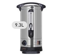 Todeco Distributeur de Boissons Chaudes 9,3L, 1500W, Marmite à Vin Chaud en Inox avec bac récupérateur, robinet, Thermostat, Réglage de la Température 30-110°C