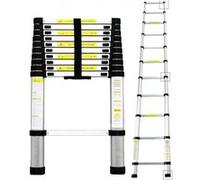Todeco - Echelle Telescopique, Échelle Pliable, 3,2 mètre(s), Sac de transport OFFERT, EN 131, Charge maximale: 150 kg G