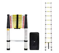 Todeco - Echelle Telescopique, Échelle Pliable, 3,2 mètre(s), Sac de transport OFFERT, EN 131, Charge maximale: 150 kg