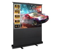 Todeco Ecran de projection portable 72 pouces, ecran de projection sur pied, 146 x 109 cm, 4:3 full hd 3D