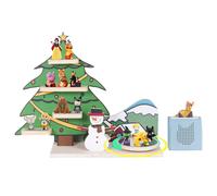 Todeco Étagère magnétique, pour Tonie Box et Tonies, avec Plateau Rotatif Amovible, Jusqu'à 12-15 Tonies, Étagère autoportante pour boîte à Musique pour Enfant, Décoration de Noël