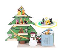 Todeco Étagère magnétique, pour Tonie Box et Tonies, avec Plateau Rotatif Amovible, Jusqu'à 12-15 Tonies, Étagère autoportante pour boîte à Musique pour Enfant, Décoration de Noël