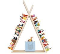 Todeco Étagère magnétique, pour Tonie Box et Tonies, Jusqu'à 70-80 Tonies, Poser ou Murale, Étagère pour boîte à Musique pour Enfant, Triangle