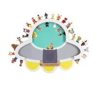 Todeco Étagère Murale magnétique, pour Tonie Box et 30-40 Tonies, Étagère en Bois, Chambre Enfant Décoration, UFO