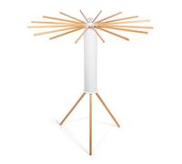 Todeco Etendoir linge interieur avec 10 Pinces à Linge, Séchoir à Rayons en éventail en bois pour le linge de petite taille