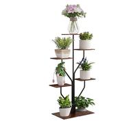 Todeco Porte plante interieur 6 Niveaux, Support plantes en Métal, étagère plante interieur support pot de fleurs pour Salon Balcon Jardin Bureau