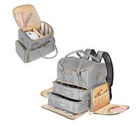 Todeco Sac de Rangement Vernis à Ongle,Trousse De Maquillage avec 2 Organisateur De Vernis à Ongles Amovibles, Peut Contenir 80 Bouteilles Et Une Lampe à Ongles,Gris