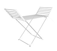 Todeco Sèche-Linge Electrique, Etendoir Pliant d'Intérieur à Etages, Classique, Blanc, Dimensions du produit replié: 113 x 53 x 7 cm