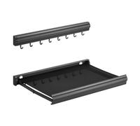 Todeco Sechoir Linge Mural Rétractable avec Étagère Filet & 8 Crochets, Etagere Salle De Bain, Étendoir à Linge Design Pliable