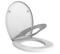 Todeco - Siège de Toilette Familial, Siège de Toilette Réducteur pour Enfant, Abattant WC, Lunette de Toilette, Diamètre du siège pour Adulte: 29 x 23,5 cm - 44,8 x 37,1 cm, Forme en O