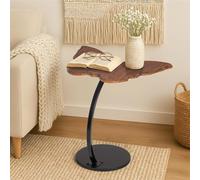 Todeco Table D'appoint Bout De Canapé Papillon Design, Table Basse En Forme De C, Table Mobile Avec Cadre En Acier