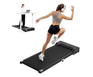 Todeco Tapis Roulant électrique 2 en 1, Walking Pad 8km/h, Tapis de Course avec télécommande et écran LCD, Maximum de 90kg, pour Une Utilisation à Domicile ou au Bureau