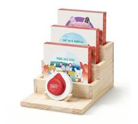 Todeco Tonieplay Étagère de Rangement Jeux en Bois, Support pour contrôleur Tonieplay et Disque Tonieplay, Étagère Murale ou de Bureau pour Chambre d’Enfant