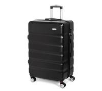 Todeco Valise Grande Taille 78cm, Rigide e Légère ABS+PC Valise à Main légère avec Coque Rigide, Valise de Voyage, avec 4 Doubles Roues, 78×48×28cm, Noir
