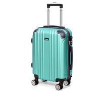Todeco Valise Grande Taille 78cm, Valise de Voyage, Rigide e Légère ABS Valise de Voyage à roulettes Valises, 4 Doubles Roues, 78x51x28cm, Vert pin Clair