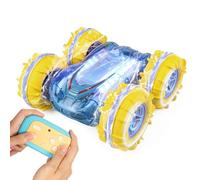 Todeco Voiture Telecommande Enfant, 4WD 360°Rotation 2.4GHz RC Voiture Etanche, Avec LED, convient aux enfants de plus de 8 ans Cadeau de Noel-Bleu