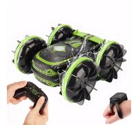 Todeco Voiture Telecommande Enfant, 4WD 360°Rotation 2.4GHz RC Voiture Etanche, convient aux enfants de plus de 8 ans Cadeau de Noel-Vert