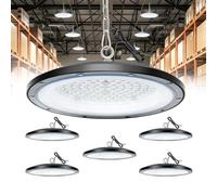 TODEHI 6pcs 300W UFO LED High Bay Light d'atelier éclairage plafonnier | 6500K Noir froid UFO LED atelier lumière, IP79 imperméable à l'eau Lampe industrielle usine, Garage, Entrepôt