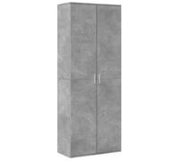 Todiikf Armoire haute en bois gris béton 70 x 35 x 180 cm