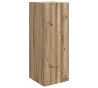 Todiikf Armoire murale en chêne Artisan - 33 x 34,5 x 90 cm | Armoire suspendue fine avec 1 porte et 2 étagères pour salon et couloir. Stable - Charge maximale : 60 kg au total.