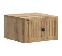 Todiikf Table de chevet murale en chêne Artisan - Table de chevet flottante en bois avec tiroir - Table de chevet suspendue pour chambre à coucher - 33 x 34,5 x 20 cm