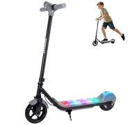 TODIMART Trottinette électrique pour Enfants 6-12 Ans, Vitesse Max 16 km/h Autonomie de 8 à 10 km, Trottinette Electrique Enfant, phares, lumières d'ambiance colorées, Musique Bluetooth