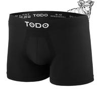 TODO 37 % Merino Boxer Homme - Ne gratte pas. Sous-vêtements de sport élastiques pour hommes en laine mérinos. Sous-vêtements respirants en laine mérinos pour homme (taille S-3XL), 1 x noir., L-XL