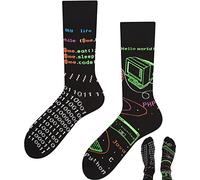 TODO Chaussettes amusantes avec motif homme et femme - Chaussettes amusantes - Multicolores, fous, Informaticien - Code Mode, 47-50