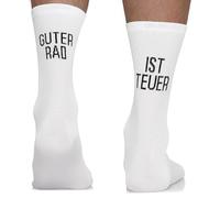 TODO Chaussettes de cyclisme pour homme et femme - Respirantes - Chaussettes de vélo pour homme - Avec motif - Chaussettes de course, Avec - Une bonne roue est chère, 39-42