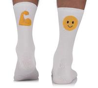 TODO Chaussettes de cyclisme pour homme et femme - Respirantes - Chaussettes de vélo pour homme - Avec motif - Chaussettes de course, Avec émotions positives, 43-46