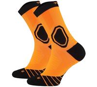TODO Chaussettes de VTT longues Trail Master - Pour homme et femme - Respirantes - Chaussettes de VTT - Chaussettes de vélo pour homme, Orange, 39-42
