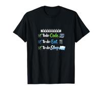 Todo Code Eat Sleep Programmer Liste de contrôle Humour Adulte T-Shirt