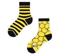 TODO COLOURS Chaussettes amusantes avec motif - Busy Bee Kids Bees - Chaussettes colorées pour homme, femme, garçon - Multicolore - 23/26