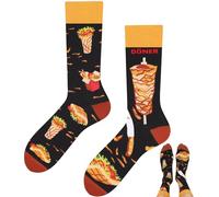 TODO Colours Chaussettes amusantes avec motif - Multicolores, folles pour la joie de vivre, Chaussettes Döner, 39-42