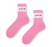 TODO Colours Chaussettes amusantes avec motif - Multicolores, folles pour la joie de vivre, M - Chaussettes blanches Love, 36-41