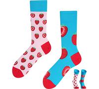 TODO COLOURS Chaussettes Mottif - Fraises - Fantaisie, Humour, Homme, Femme, Chaussettes Couleur - fruits, bonbons, vitamines (35-38, Fraises)